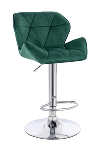 HR111W Scaun Verde Velur Bază Cromata