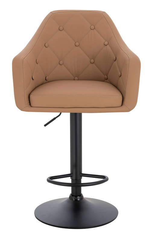 HR831W Scaun Caramel Piele Ecologica Premium Soft cu Bază Neagră