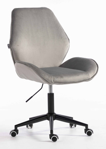 HR350K Scaun Gray din Catifea Bază Neagră