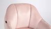 HR2055K Scaun Roz Pudra din Catifea cu Bază Cromata