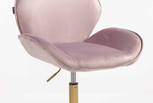 HR350N Scaun Mov din Catifea Bază Aurie