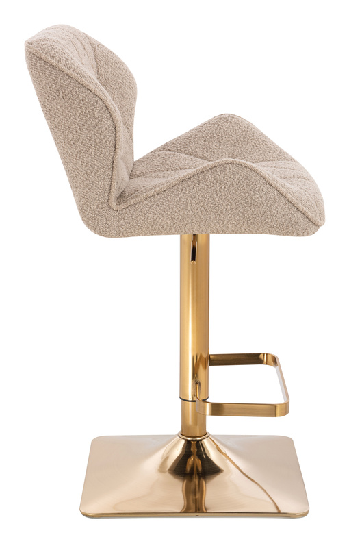 HR111KW Scaun Latte Boucle cu Bază Aurie