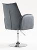 HR280N Scaun Grafit din Catifea cu Bază Cromata