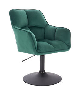 HR550N Scaun Verde Catifea cu Bază Neagră