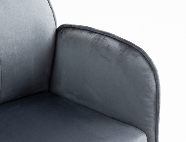 HR280K Scaun Grafit  din Catifea cu Bază Aurie