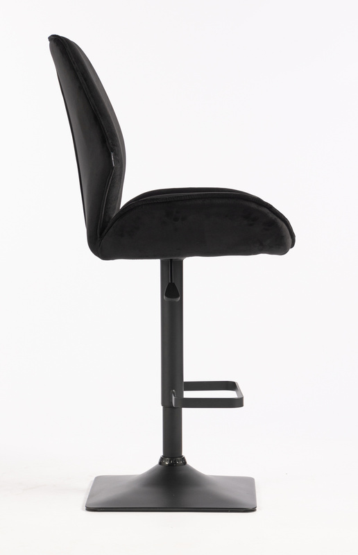 HR350KW Scaun Neagră din Catifea Bază Neagră