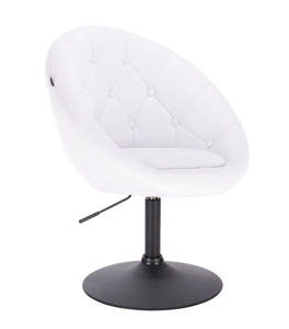 HC8516N Scaun Alb cu Bază Neagră