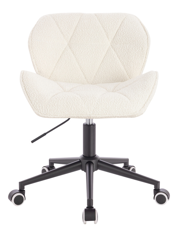 HR111K Scaun Crem Boucle cu Bază Neagră