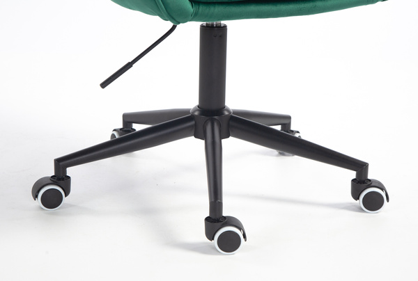 HR2055K Scaun Verde din Catifea cu Bază Neagră