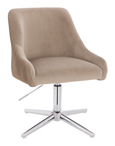 HR920CROSS Scaun Latte din Catifea cu Bază Cromata