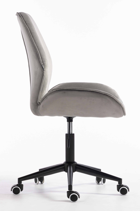 HR350K Scaun Gray din Catifea Bază Neagră