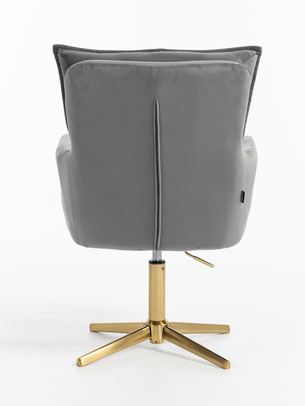 HR250CROSS Scaun Catifea Grafit Bază Aurie