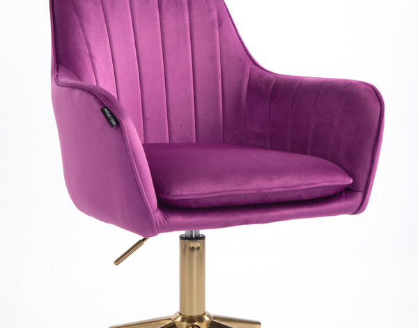 HR2022K Scaun Fucsia din Catifea Bază Aurie