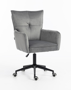 HR250K Scaun Catifea Grafit Bază Neagră