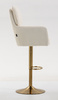 HR250W Scaun Crem Boucle Bază Aurie