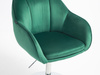 HR2055N Scaun Verde din Catifea cu Bază Cromata