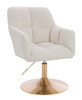 HR550N Scaun Crem Boucle cu Bază Aurie
