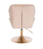 HR212N Scaun Latte Catifea cu Bază Aurie