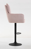 HR250W Scaun Catifea Roz Pudra Bază Neagră