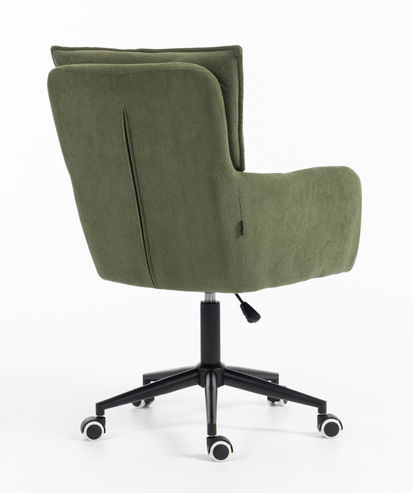 HR250K Scaun Zsályazöld Prémium Kordbársony Bază Neagră