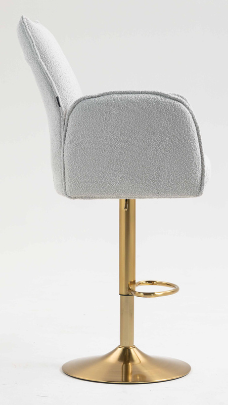 HR280W Scaun Gri Boucle cu Bază Aurie