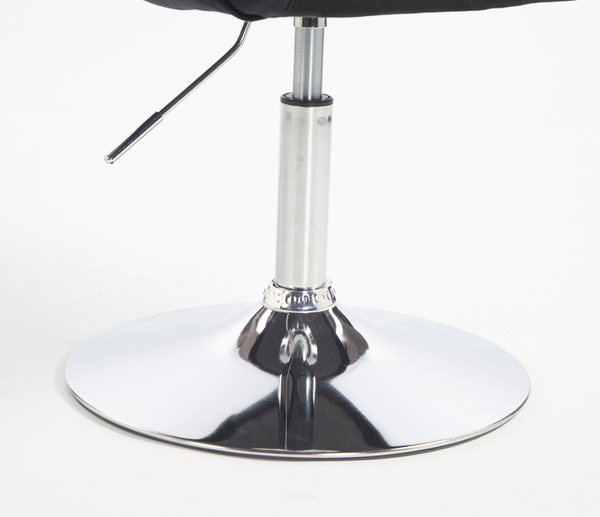 HR2055N Scaun Neagră din Catifea cu Bază Cromata