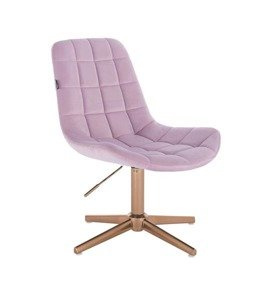 HR590CROSS scaun Catifea Mov cu Bază Aurie