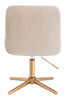 HR920CROSS Scaun Crem din Catifea cu Bază Aurie