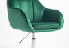 HR2055N Scaun Verde din Catifea cu Bază Cromata