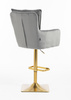 HR250KW Scaun Catifea Grafit Bază Aurie