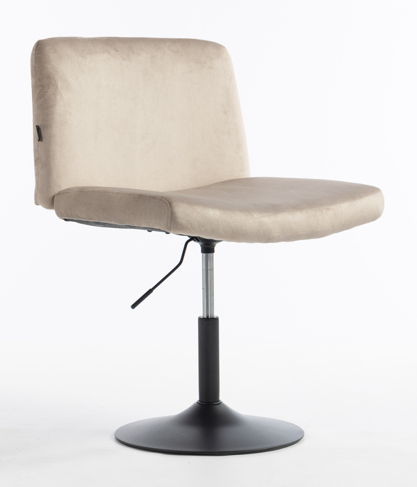 HR150K Scaun Latte din Catifea cu Bază Neagră