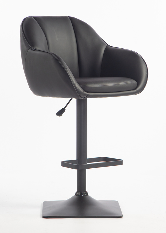 HR2055KW Scaun Neagră din Piele Ecologica cu Bază Neagră