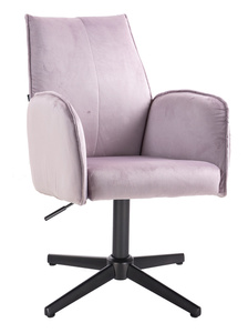 HR280CROSS Scaun Mov din Catifea cu Bază Neagră