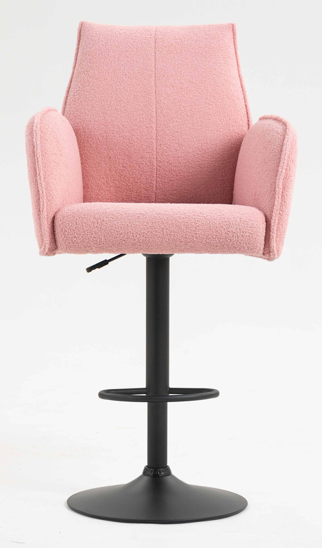 HR280W Scaun Roz Pudra Boucle cu Bază Neagră
