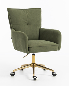 HR250K Scaun Zsályazöld Prémium Kordbársony Bază Aurie