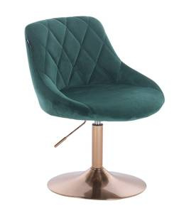 HR1054N Scaun Verde Catifea cu Bază Aurie