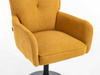 HR250N Scaun Catifea Reiată Premium Ruloare Curry Galben Bază Neagră