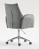 HR280K Scaun Gray din Catifea cu Bază Cromata