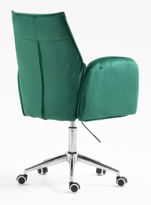 HR280K Scaun Verde din Catifea cu Bază Cromata