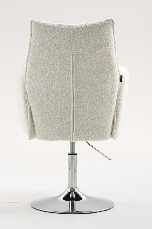HR280N Scaun Crem Boucle cu Bază Cromata