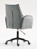 HR280K Scaun Gray din Catifea cu Bază Neagră