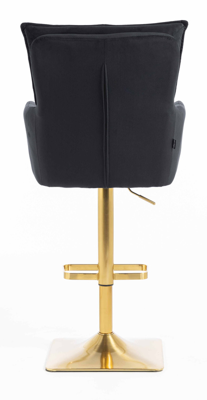 HR250KW Scaun Catifea Neagră Bază Aurie