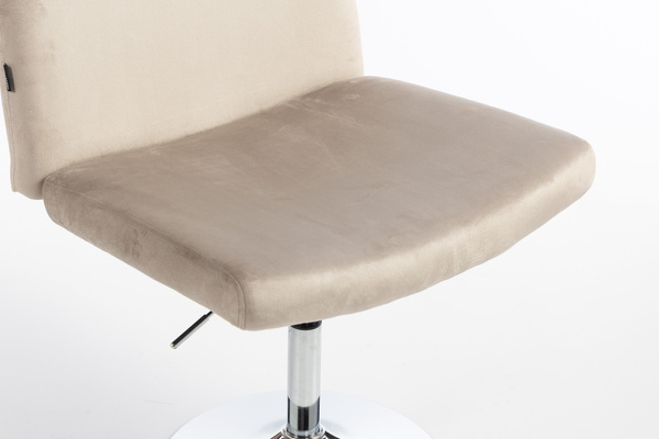 HR150N Scaun Latte din Catifea cu Bază Cromata