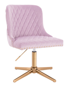 HR940CROSS Scaun Mov din Catifea cu Bază Aurie