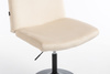 HR150N Scaun Crem din Catifea cu Bază Neagră