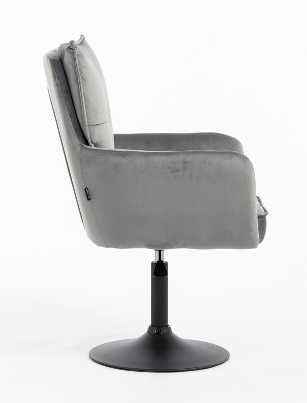 HR250N Scaun Catifea Grafit Bază Neagră