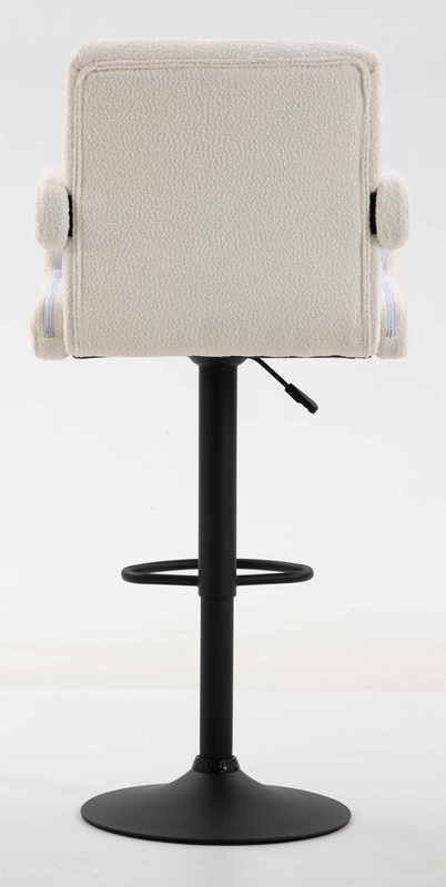 HR8404W Scaun Crem Boucle cu Bază Neagră