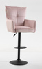 HR250W Scaun Catifea Roz Pudra Bază Neagră