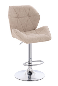 HR212W Scaun Latte Boucle cu Bază Cromata