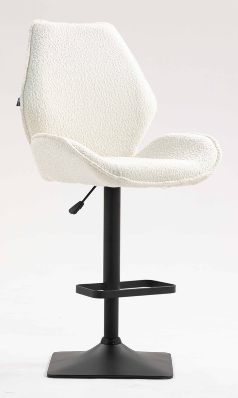 HR350KW Scaun Crem din Boucle Bază Neagră